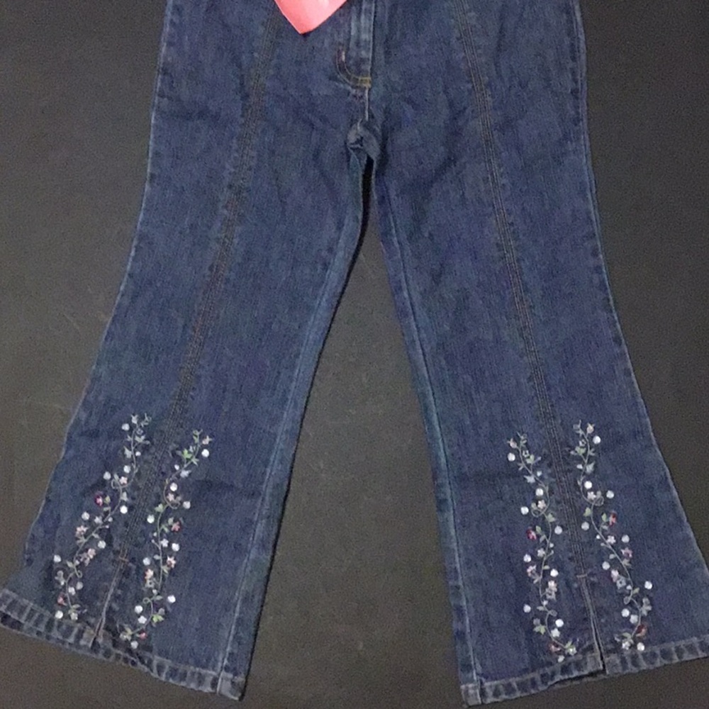 NWT Gymboree floral embellished jeans sz 5